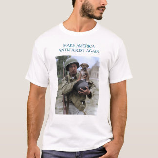 Camiseta Soldado de la Segunda Guerra Mundial con cachorro 