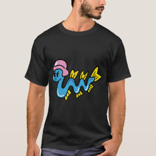 Camiseta Soldado de Pescado Ondulado Dibujo Animado Guerrer