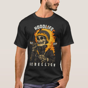 Camiseta Soldado de Skeleton en llamas - HoodLife Welder Gi