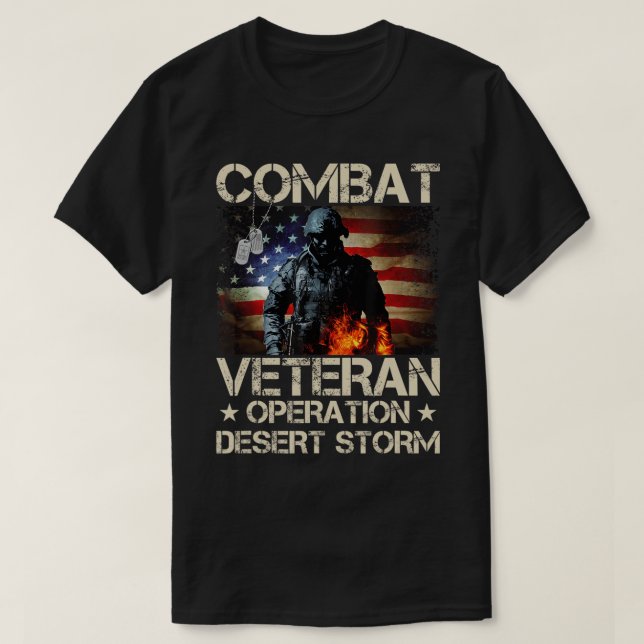 Camiseta Soldado de tormentas en el desierto de la operació (Diseño del anverso)