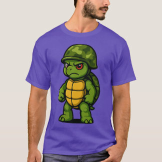 Camiseta Soldado de tortuga del ejército enojado divertido 