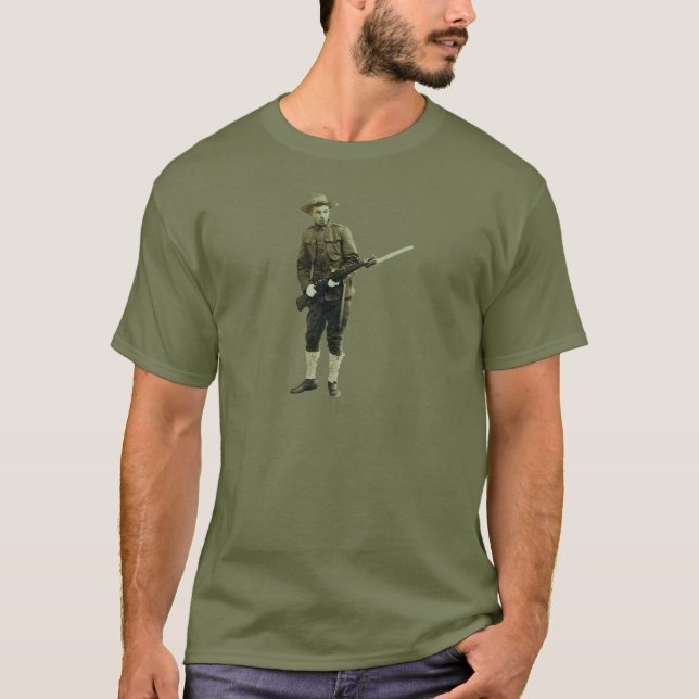 Camiseta Soldado del Doughboy de la Primera Guerra Mundial (Anverso)