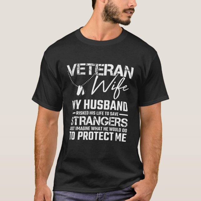 Camiseta Soldado del ejército de esposa veterana dice Guay  (Anverso)