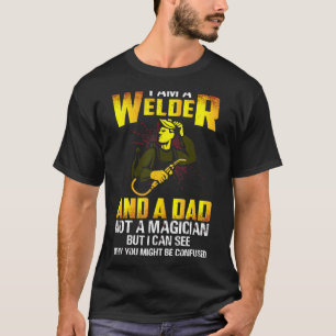 Camiseta Soldado diciendo que soy soldador y papá bueno