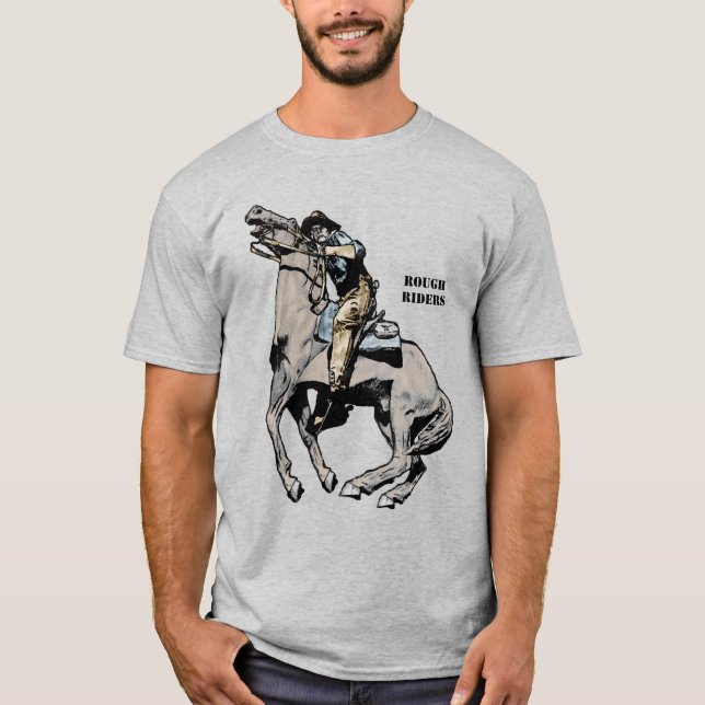Camiseta Soldado en caballo por la guerra hispanoamericana (Anverso)