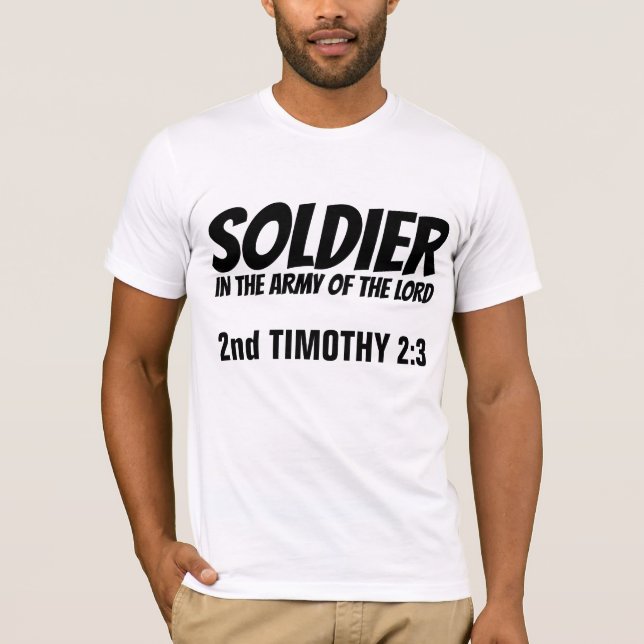 Camiseta SOLDADO EN EL EJÉRCITO DEL SEÑOR, cristiano (Anverso)