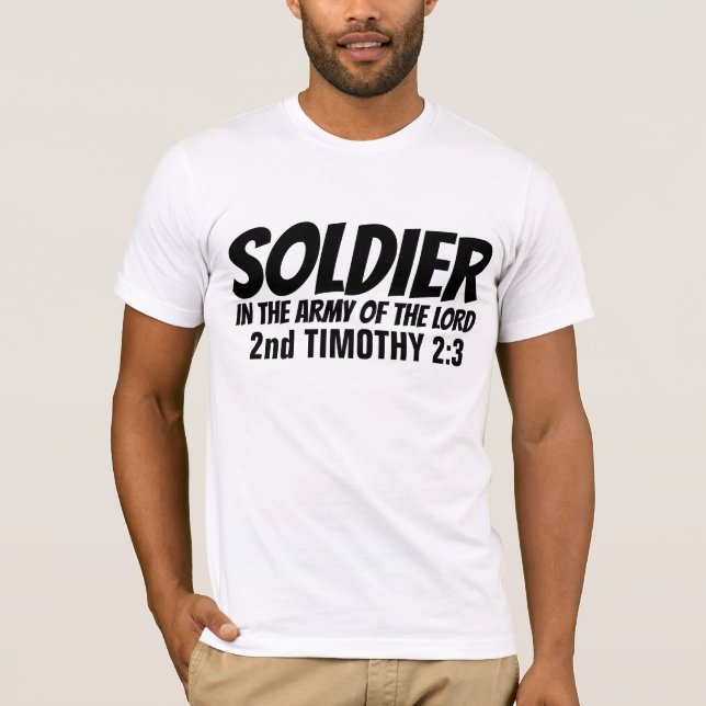 Camiseta SOLDADO EN EL EJÉRCITO DEL SEÑOR, cristiano (Anverso)