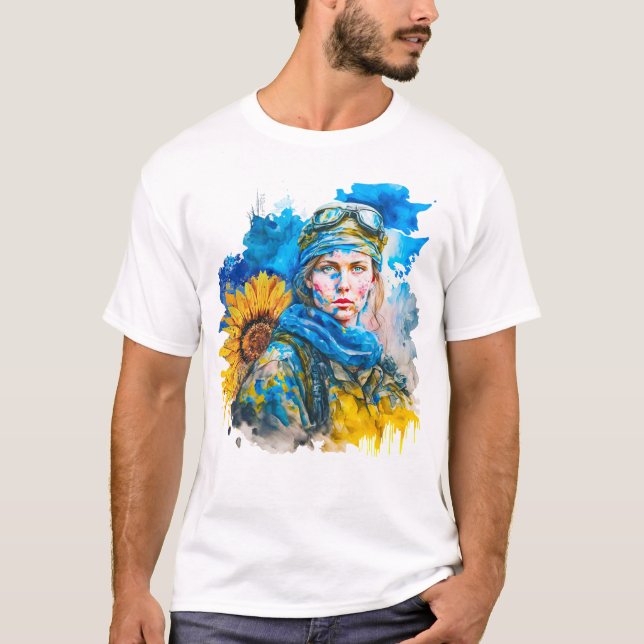 Camiseta Soldado guerrero ucraniano (Anverso)