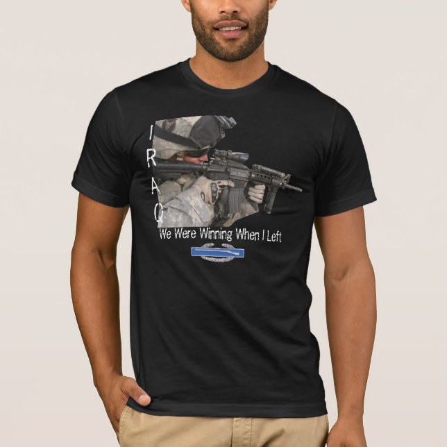 Camiseta Soldado iraquí, ganábamos cuando me fui (Anverso)