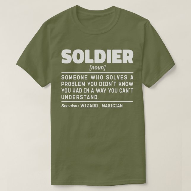 Camiseta Soldado Nun Definition Retirado Veterano Papá Guay (Diseño del anverso)