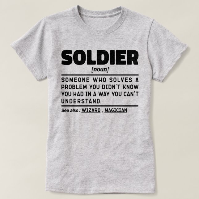 Camiseta Soldado Nun Definition Retirado Veterano Papá Guay (Diseño del anverso)