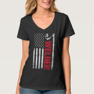 Camiseta Soldado Orgulloso Trabajando Duro, Bandera Estadou
