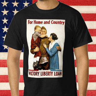 Camiseta Soldado Patriótico Antiguo para el Préstamo de la