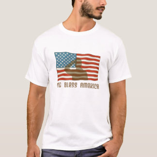 Camiseta Soldado que saluda la bandera americana