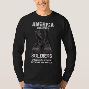 Camiseta Soldado retirado, veterano Estados Unidos, sin ell