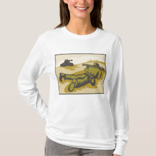Camiseta Soldado y tanque de bazuca de la Segunda Guerra Mu