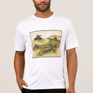 Camiseta Soldado y tanque de bazuca de la Segunda Guerra Mu