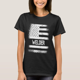 Camiseta Soldador de bandera de EE. UU. Patriota americano