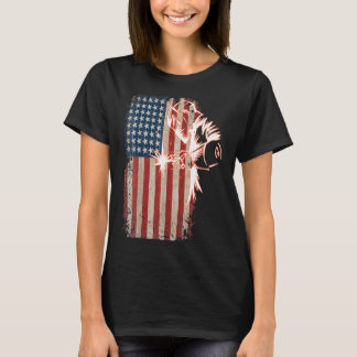 Camiseta Soldador de bandera estadounidense con problemas d