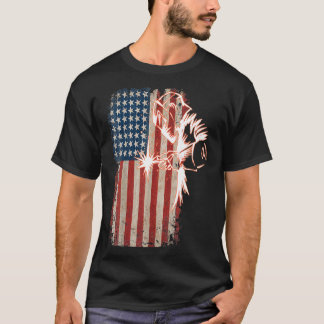 Camiseta Soldador de bandera estadounidense con problemas d