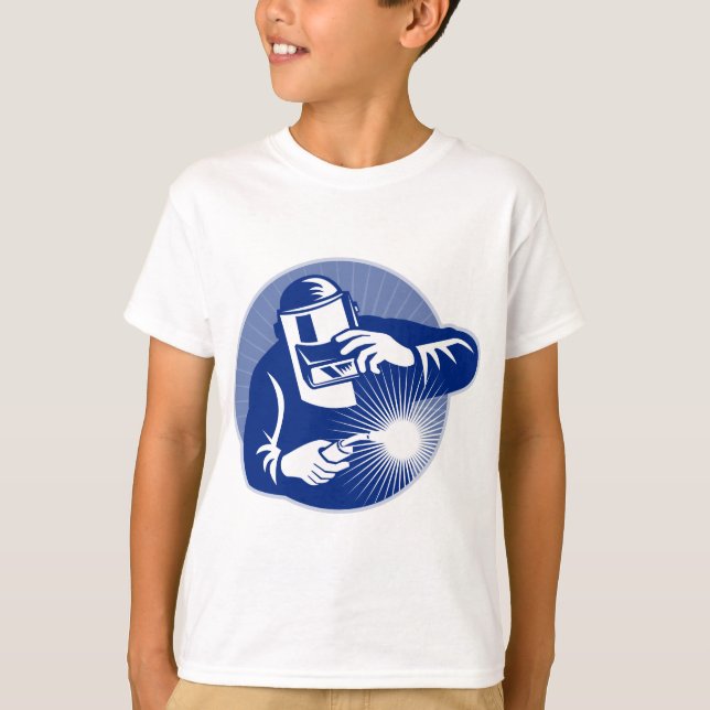 Camiseta Soldador en el círculo interior fijado soldadura (Anverso)