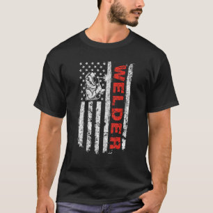 Camiseta Soldador - Estados Unidos Bandera Americana Soldad