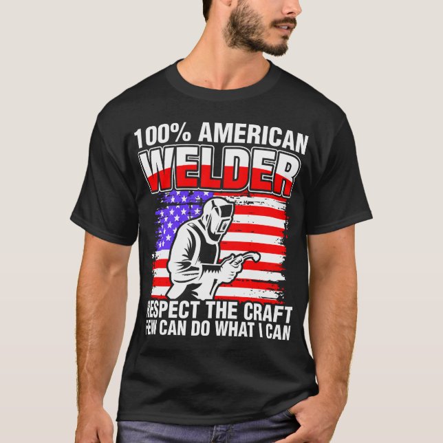 Camiseta Soldador estadounidense al 100% (Anverso)