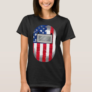 Camiseta Soldador estadounidense Bandera Soldadura Gift J4t