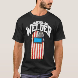 Camiseta Soldador Estadounidense Bandera Soldadura Hood Gif