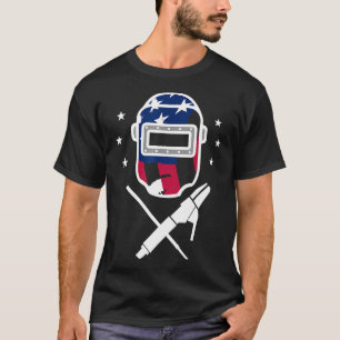 Camiseta Soldador estadounidense Bandera Soldadura Hood Gif