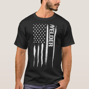 Camiseta Soldadora de soldadura - Palabras de la bandera es
