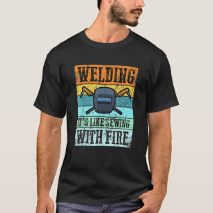 Camiseta Soldadora divertida con dichos para hombres mujere