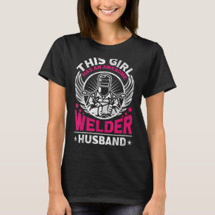 Camiseta Soldadora Esposa Esposa Este Chica Tiene Un Aweso