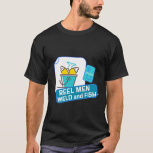 CAMISETA SOLDADORES CARRETE LOS HOMBRES SOLDAN Y PESCAN