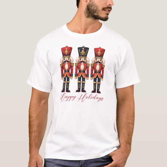 Camiseta Soldados cazadores de nueces felices festividades (Anverso)