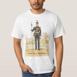 Camiseta Soldados de la reina, tambor mayor, escocés real