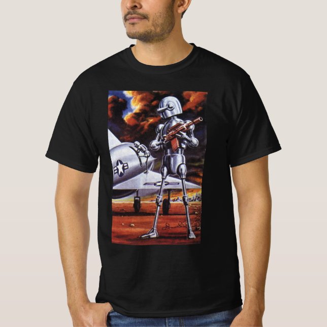 Camiseta Soldados de robots militares de ciencia ficción vi (Anverso)