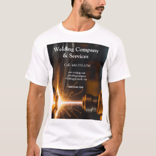 Camiseta Soldadura construcción de contrato añadir nombre c
