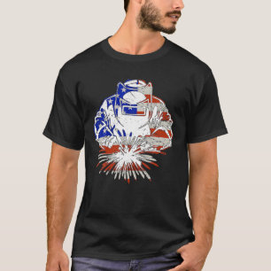Camiseta Soldadura de la vintage Bandera Americana Soldadur