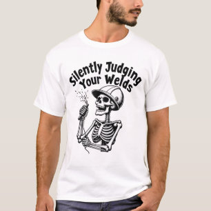 Camiseta soldadura de soldadura de calavera en silencio juz