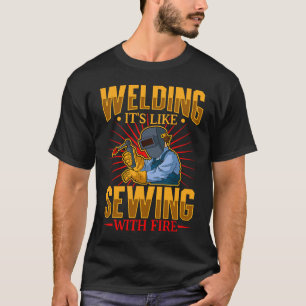 Camiseta Soldadura de soldadura de mujeres metal mecánico d