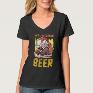 Camiseta Soldadura de soldadura de soldadura por beer de ce
