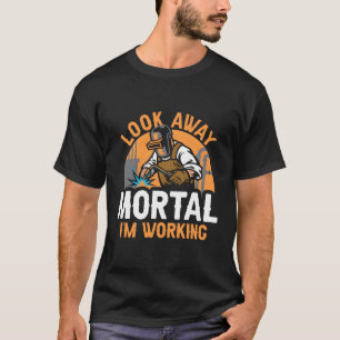Camiseta Soldadura de soldadura de trabajador Metalizado mi