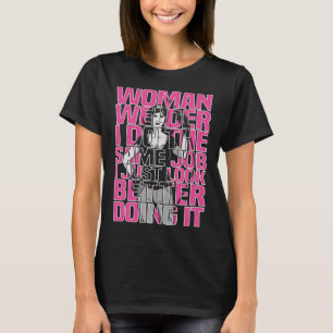 Camiseta Soldadura de trabajadora Metalizado soldadura