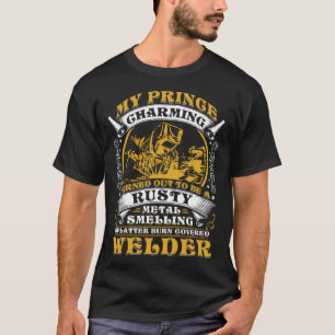 Camiseta Soldadura de trabajo Metalizado y humorística para
