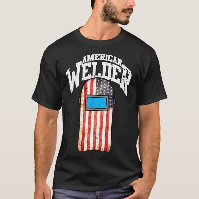 Camiseta Soldadura estadounidense Bandera de Estados Unidos (Anverso)