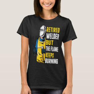 Camiseta Soldadura retirada para hombres, pero la llama sig