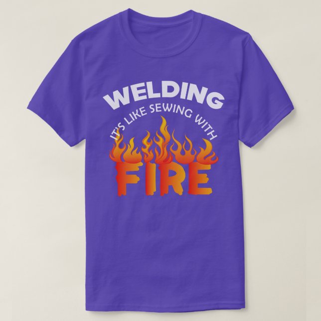 Camiseta Soldadura soldadura es como con fuego (Diseño del anverso)