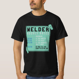 Camiseta Soldadura - Tarifas por hora de soldadura