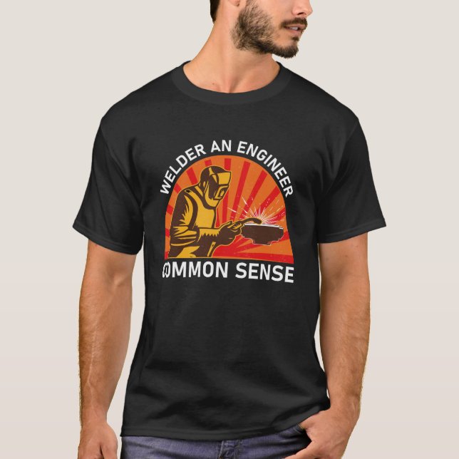Camiseta Soldar A Un Ingeniero De Sentido Común (Anverso)
